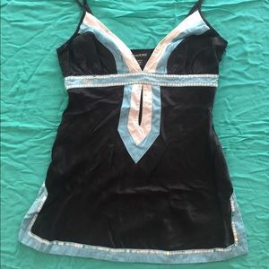 Sexy Bebe dressy silky black tank top